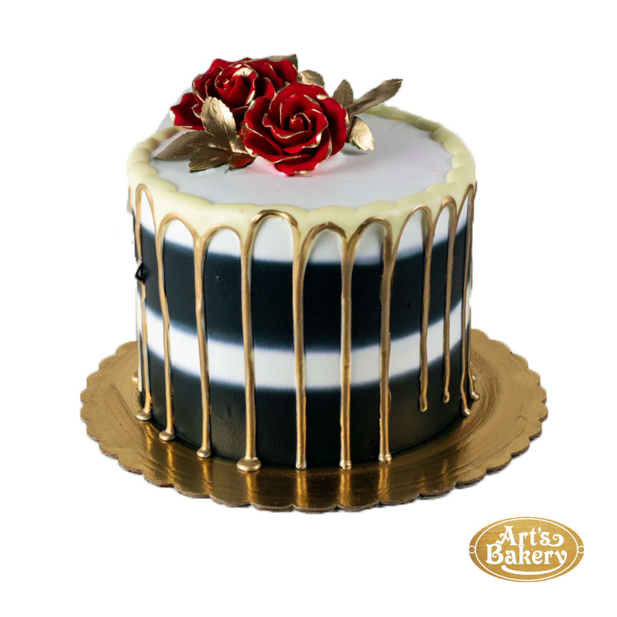 Red Roses and Melted Gold Cake 315