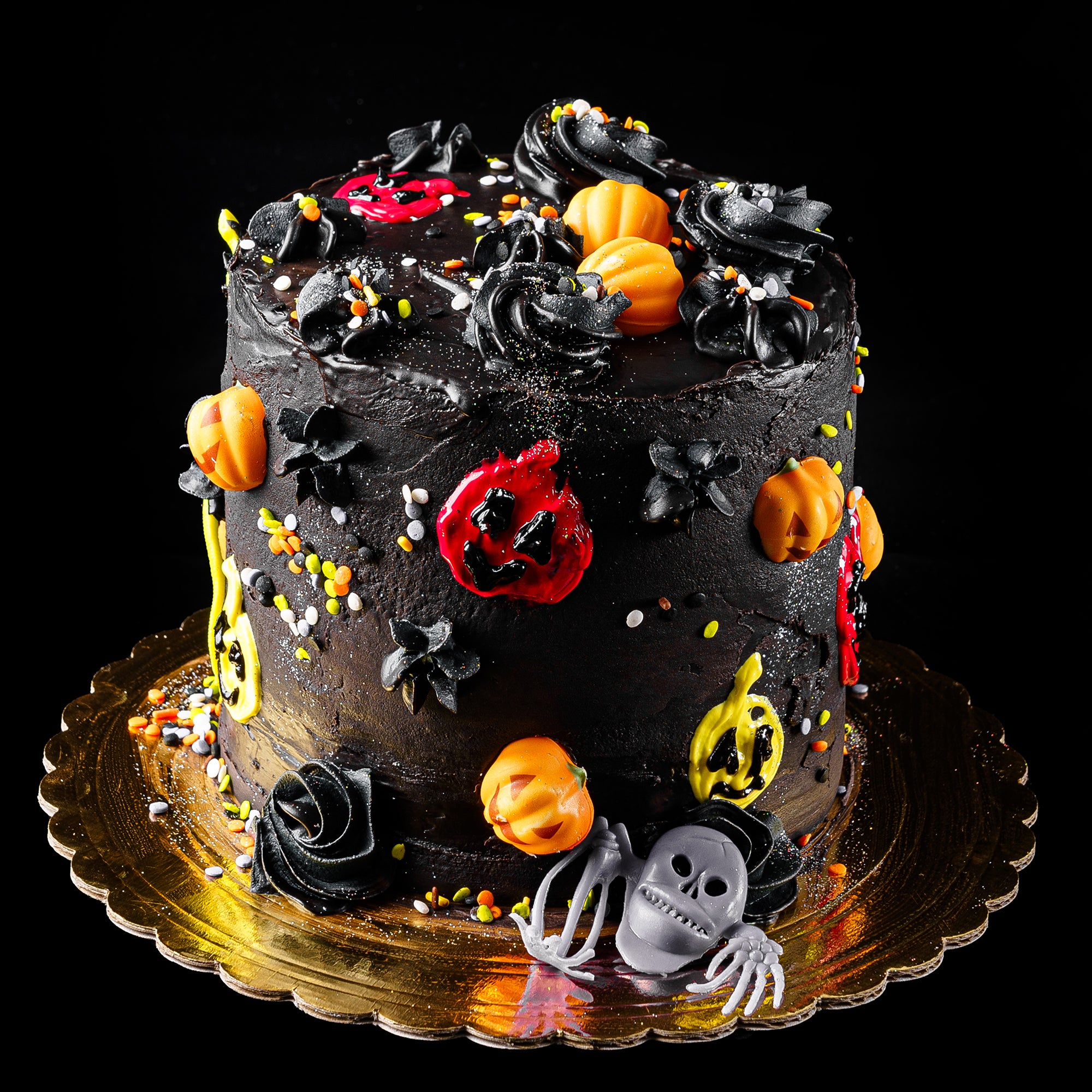 Chocolate Blackberry Elegantly Gothic Halloween Cake - Domestic Gothess