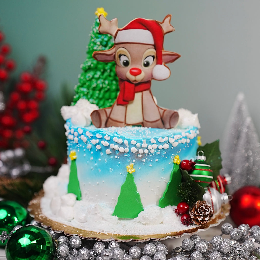 2024 Christmas Cake 3 Reindeer Cake