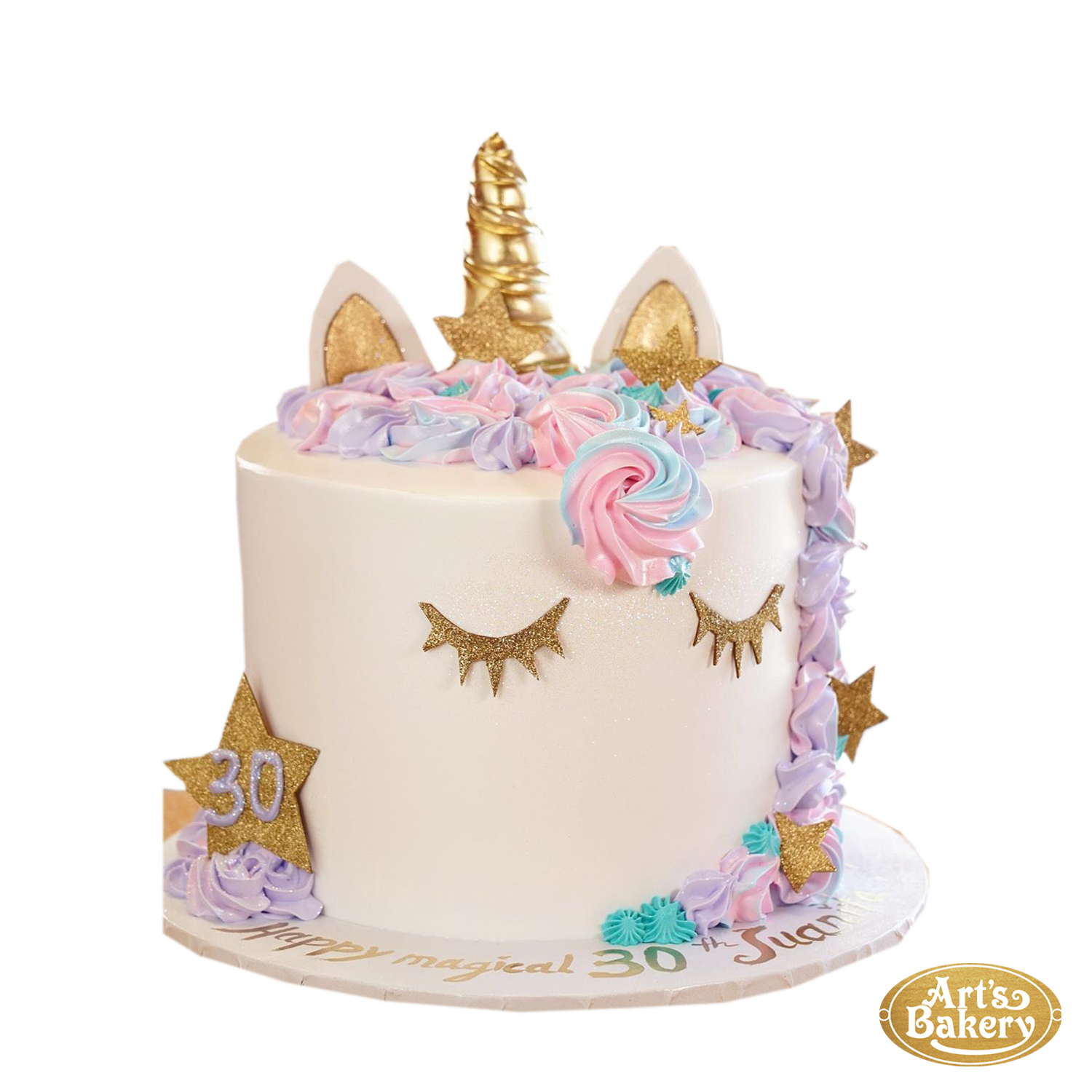 Round Cake with 2 Color Frosting – Tiffany's Bakery