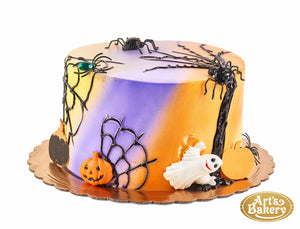 Painted Glass Halloween Cake Dome and Plate Set Cake Stand - Etsy
